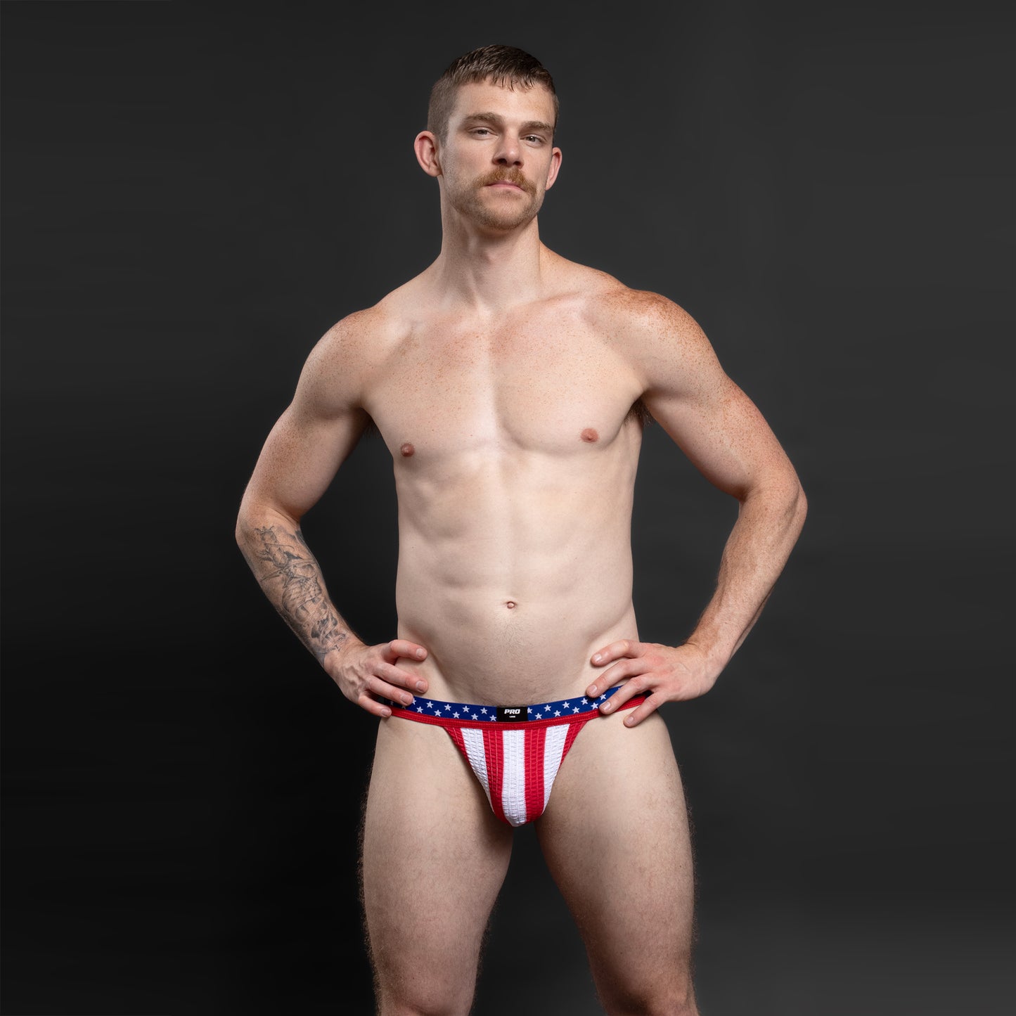 Pro Proformance Patriot Swimmer Jockstrap (Red,white, blue)