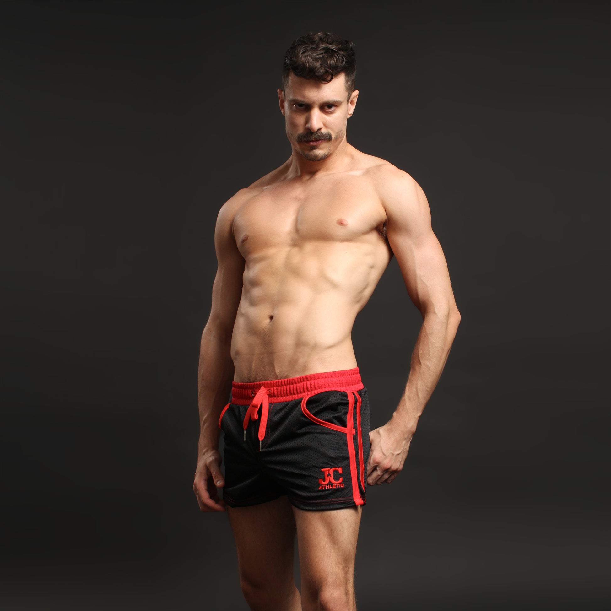 Air Stream Sport Mesh Shorts (Black/red)