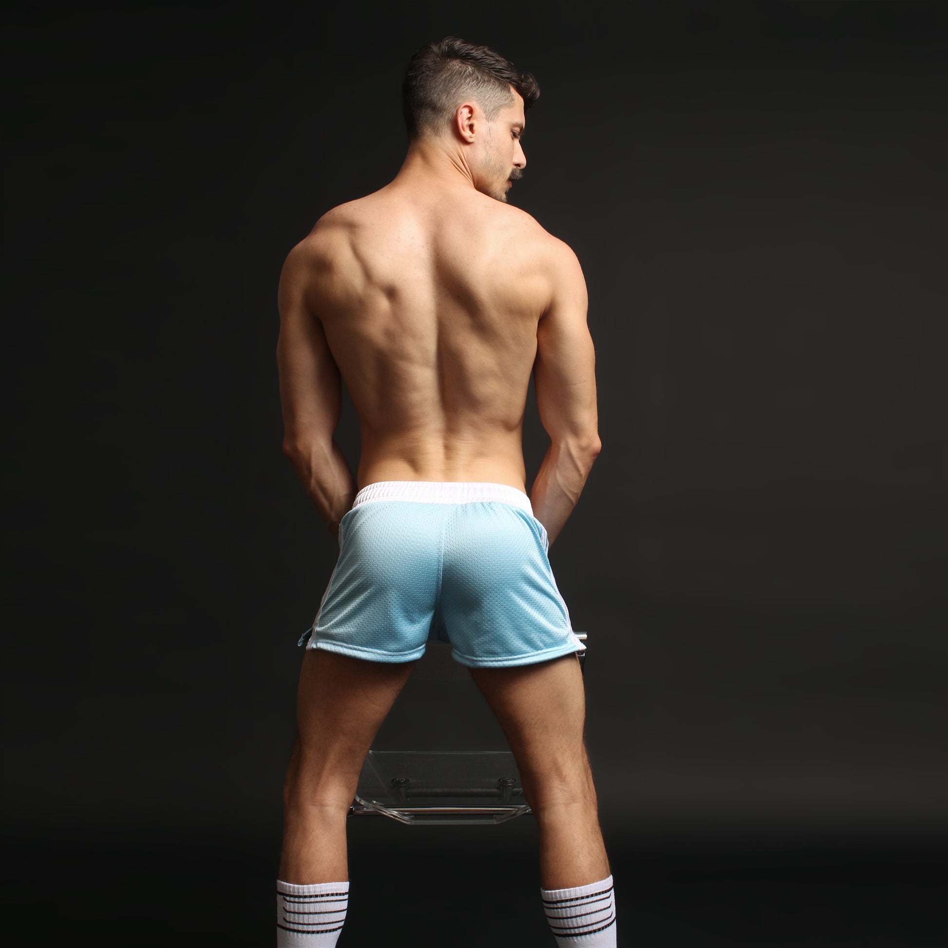 Air Stream Sport Mesh Shorts (Sky blue/White)