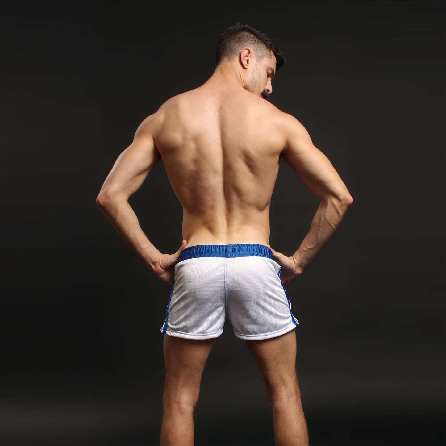 Air Stream Sport Mesh Shorts (White/Royal blue)